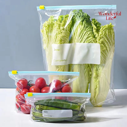 10/45 Uds bolsas de almacenamiento reutilizables.